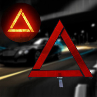 Triangle d'avertissement de panne d'urgence de voiture rouge réfléchissant de danger de sécurité trépied de voiture plié panneau d'arrêt réflecteur réfléchissant