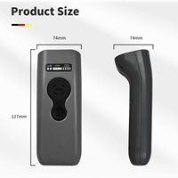 Escáner de Código de Barras de Bolsillo Mini H-1800 Inalámbrico, Modo de Carga Instantánea o Almacenamiento Opcional, Compatible con Sistemas IOS, Android y Windows