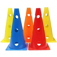 Cônes de marquage d'agilité durables en PE pour l'entraînement sportif et les exercices d'obstacles - Cônes de signalisation perforés pour le football, le basketball et le soccer
