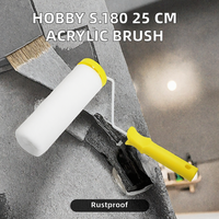 Rouleau à peinture haute élasticité de 9 pouces et brosse à peinture industrielle avec embout anti-rayures pour la peinture murale