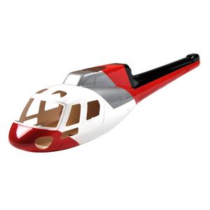 Elicottero <span class=keywords><strong>RC</strong></span> AS350 Ecureuil 450 fusoliera preverniciata per elicotteri da pittura argento bianco rosso taglia 450 - Product Image 3