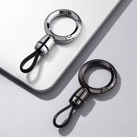 Porte-clés de voiture de luxe YECAI, porte-clés minimaliste en métal et cuir pour accessoires automobiles, cadeau adapté pour BMW Toyota Honda