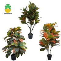 Arbre Banyan Doré H90cm Fabriqué à la Main Intérieur Extérieur Arbre Artificiel pour la Maison Mariage Noël Graduation Nouvel An Célébration
