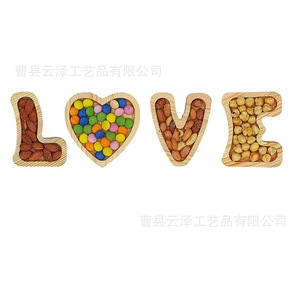 Bamboo fruit plates, letter-themed creative bamboo platters, bamboo <b>trays</b>, bamboo <b>dinner</b> plates, solid bamboo plates, nuts and - Product Image 3