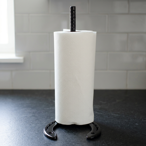 Support de serviettes en papier en métal rustique en forme de fer à cheval pour comptoir de cuisine, décoration de maison de style ferme et accessoire d'organisation de table - Product Image 3