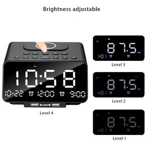 Altavoz BT <span class=keywords><strong>de</strong></span> carga inalámbrica, <span class=keywords><strong>reloj</strong></span> despertador LED, soporte <span class=keywords><strong>de</strong></span> muelle, Radio Fm, cargador rápido USB, nuevo <span class=keywords><strong>reloj</strong></span> <span class=keywords><strong>de</strong></span> dormitorio <span class=keywords><strong>de</strong></span> Hotel - Product Image 6