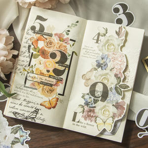 Lot de 20 autocollants séries de test fleuri, lot de 6 modèles de <span class=keywords><strong>Collage</strong></span> de <span class=keywords><strong>texte</strong></span> floral de grande taille - Product Image 4