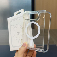 Étui de téléphone portable magnétique transparent anti-jaunissement résistant aux chocs JOYPORODO C010 pour iPhone Duo, coque arrière transparente résistante aux chocs