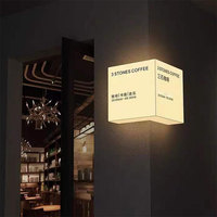 RGB tienda supermercado LED acrílico cubo caja de luz letrero publicidad caja de luz interior Led cubo caja cuadrada