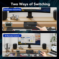 SYONG 4X1 commutateurs KVM HDMI 4 ports avec partage USB 3.0 pour 4 pièces 1 moniteur avec voies multi-contrôle Stock 4K 60Hz commutateurs KVM