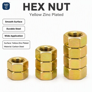 Tuercas Hexagonales de Acero al Carbono DIN934 ISO 4032, Recubiertas de Zinc Amarillo de Alta Resistencia, M6 M8 M10 M12 con Arandela - Product Image 2