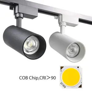 Proveedor Venta al por menor de alta calidad 10W 20W 30W Aluminio Focus Cob Led Luz de pista ajustable