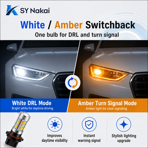 Nuove Lampadine LED 3157 3057 3357 4157 per Indicatori di Direzione, Bianco/Giallo/Ambra, Switchback, 22 SMD, Alta Luminosità, 50W - Product Image 3