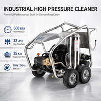Nettoyeur haute pression industriel 600 bars, machine de nettoyage électrique avec pompe AR italienne, moteur en cuivre pour l'élimination de la rouille, équipement de nettoyage