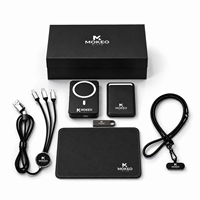 Kit Cadeau Technologique Personnalisé : Batterie Externe Sans Fil, Clé USB, Câble de Charge – Kit de Voyage d'Entreprise avec Logo pour Salons Professionnels et Employés