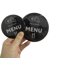 100*100mm/80mm rund/100mm runde NFC-Epoxy-Menü karten aufkleber auf Lager NFC-Menü Bestellung Wasserdichte NFC-Karte für den Innenbereich