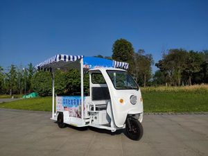 아이스크림 트라이크 5-승객을위한 새로운 오픈 바디 전기 3 륜 푸드 트럭 스낵 카트 냉장 모바일 노점 - Product Image 2