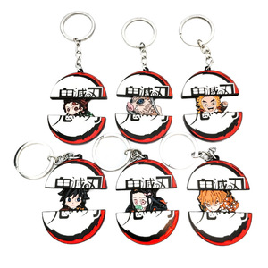 21 styles de porte-clés rotatifs en métal sur le thème de l'anime, Tanjirou, Nezuko, Zenitsu, Luffy, Zoro, cadeau pour les fans - Product Image 4