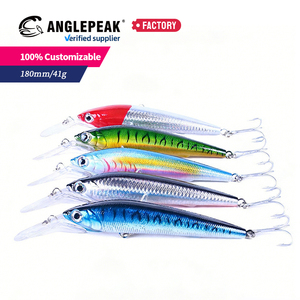 <span class=keywords><strong>Leurre</strong></span> Artificiel Dur Minnow Coulant en Plastique ABS pour Pêche en Eau Salée, 5 Couleurs, 180mm, 41g, pour Culter Alburnus et Bar - Product Image 5