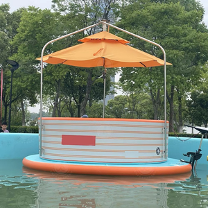 Bateau géant de beignet de <span class=keywords><strong>barbecue</strong></span> de plaisir de divertissement de <span class=keywords><strong>prix</strong></span> usine avec le moteur électrique 10 sièges bateaux de BBQ d'eau et table de pique-nique - Product Image 3