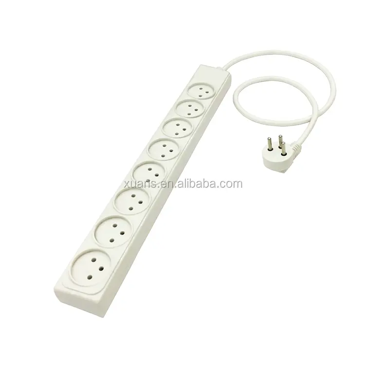 SII standard Israel 8 outlet power strip 16A 250V extension socket with Israel plug for home office