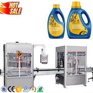 Máquina automática de etiquetado de llenado de botellas de detergente líquido para ropa de 1L 5L, limpiador de jabón para platos, máquina de embalaje de llenado de Gel