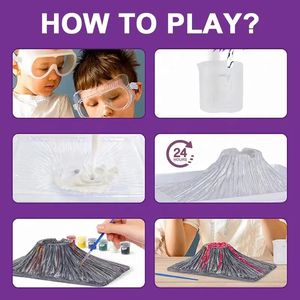 DIY STEM-Kit d'apprentissage éducatif et magique du <span class=keywords><strong>volcan</strong></span>, jouet d'expérimentation, expériences de laboratoire, bricolage scientifique, jouets éducatifs pour enfants - Product Image 3