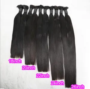 Cabelo Humano India Hair Human Virgin Hair Bulk 100% Unprocessed Raw Virgin Human Hair