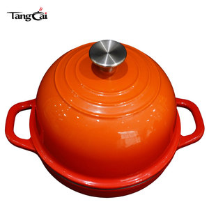 Marmite hollandaise en fonte émaillée 6QT ultra-résistante <span class=keywords><strong>pour</strong></span> la cuisson du pain, compatible avec toutes les plaques de cuisson, <span class=keywords><strong>pour</strong></span> marques <span class=keywords><strong>et</strong></span> détaillants - Product Image 2