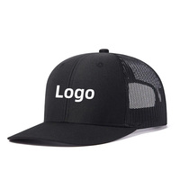 Topi Trucker Jaring Bernapas dengan Logo Cetak Kustom, 6 Panel, Snapback, Baseball Cap, Santai, Outdoor, Bersepeda
