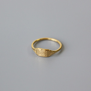 Ensemble de bagues YF8444 polyvalent à motif <span class=keywords><strong>totem</strong></span> diamant rétro pour femmes, plaqué or 18 carats, acier inoxydable étanche - Product Image 6