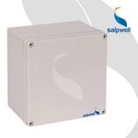 Saipwell 200*200*95mm boîte de connexion de câble en plastique électrique murale IP66 étanche à l'extérieur avec couvercle vissé