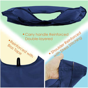 חובה כבדה קניות tote שקית ניילון גדולה לשימוש הניתן מתקפל שקיות ניילון פוליאסטר מתקפל תיק מתקפל - Product Image 4