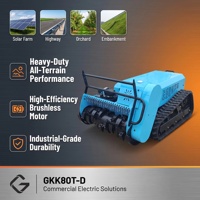 Robot Pemotong Rumput Listrik Tanpa Kabel Tugas Berat Kelas Industri dengan Kontrol Aplikasi dan Remote untuk Lereng Tebing Sungai