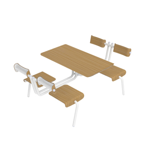 Vente de gros Table à manger et chaises en bois <span class=keywords><strong>Compagnie</strong></span> scolaire Table et chaises pour restaurant commercial pour quatre personnes - Product Image 4