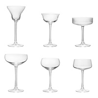Fournitures de bar, ensemble de verres à cocktail sans plomb assortis, verres à martini vintage