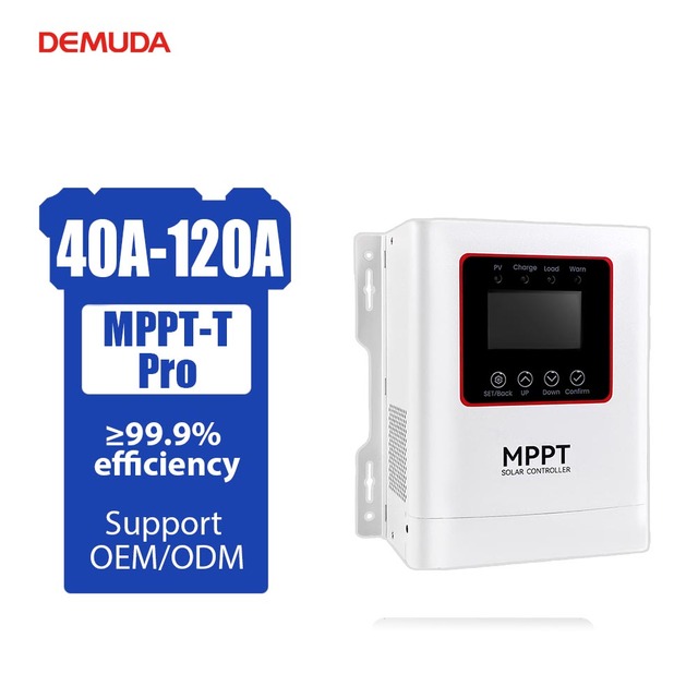 DEMUDA MPPT-T PRO 100A 40A 60A 80A 12V 24V 48V Off-grid Solar System Battery Regulator WIFI MPPT PV Solar Charge Controller