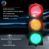 Feu de signalisation routière 400 mm (16 po) à LED, étanche, avec boîtier en PC, alimentation DC12V/DC24V