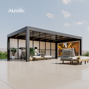 Pérgola de Aluminio AlunoTec de Lujo para Jardín con Techo Bioclimático Motorizado para Patio Exterior - Product Image 1
