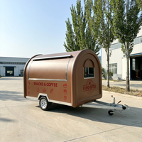 Remorque alimentaire en aluminium personnalisable, équipement de cuisine mobile, camion de restauration rapide commercial pour pizza, café, snacks et frites