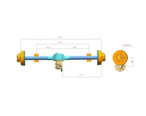 后桥电机轴减速器主壳体减速减速器和差速器驱动总成附件