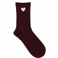 Chaussettes ras du cou respirantes - Jacquard imprimé avec logo personnalisé pour femme, usage quotidien automne, tricotées