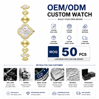 Montre à quartz pour femme Scottie 9695 personnalisée, cadran en nacre, trèfle à quatre feuilles, acier, luxe, élégante, montre-bracelet pour femme, OEM ODM