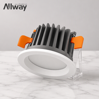 ALLWAY Prix de gros, éclairage LED encastré pour intérieur, hôtel, magasin, bureau, maison, IP54, étanche, 10W, 15W, 25W, 40W, 55W, SKD