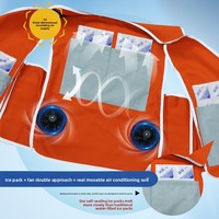 Sommer-Kühlweste in Übergröße aus Polyester/Baumwolle mit Kühlpacks für Wärmelinderung und Kühleffekt