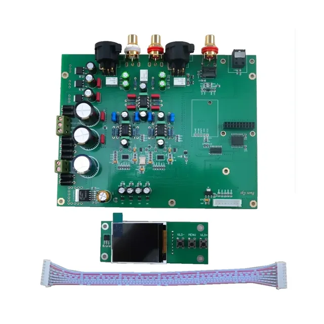 HiFi Dual ES9038q2m DAC Decoder Coaxial Fiber USB  Input PCM384k DSD512 With TFT Screen