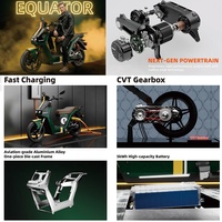 Batterie au lithium LiFePo4 70.4V72Ah, scooter électrique, moto 5500W, télécommande NFC, cadre en alliage d'aluminium, étanche