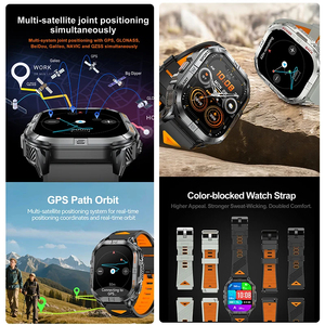 สมาร์ทวอทช์ GPS รุ่นใหม่สำหรับกิจกรรมกลางแจ้ง K72 ปี 2025 พร้อมไฟฉาย เข็มทิศ หน้าจอ AMOLED ขนาด 2.13 นิ้ว กันน้ำ 3ATM - Product Image 5