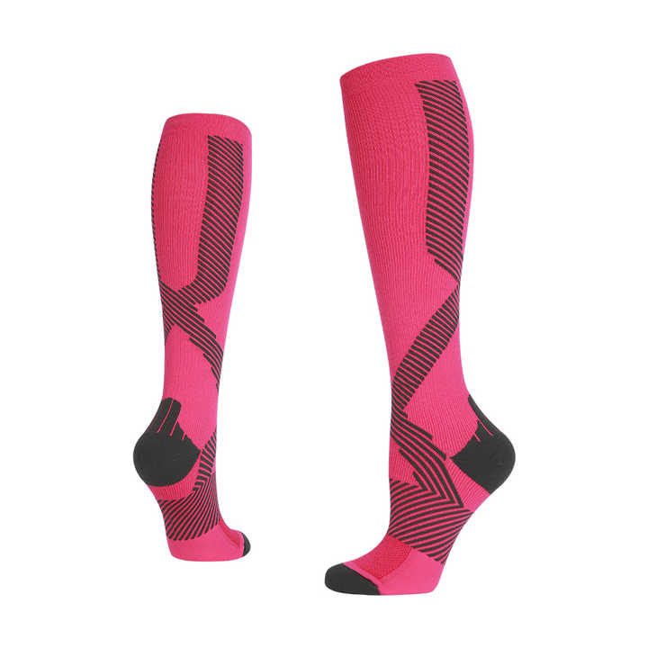 Fashion Design Men & Women's 4-Color Compression Socks for Outdoor Running & Riding Bottom Logo for Spring Marathons