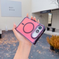 Coque de téléphone rigide translucide à dégradé de couleurs pour iPhone Duo, coque magnétique antichoc avec charge sans fil pour iPhone 18 Fold